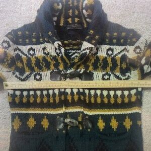 Men's Multicolor Patterned Cardigan Sweater
